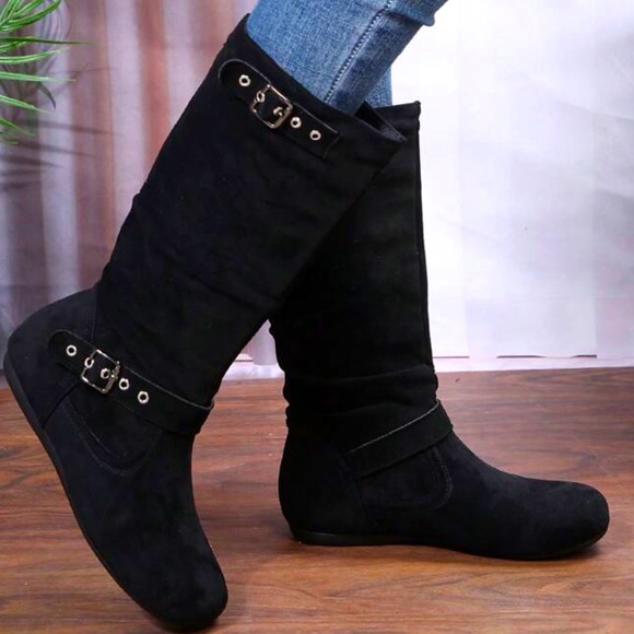 Women’s Fashionable Flat Boots - Picture 1 of 4